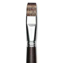 Escoda Vintage Synthetic Brush - Bright, Long  Handle, Size 18