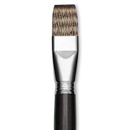 Escoda Vintage Synthetic Brush - Bright, Long  Handle, Size 24