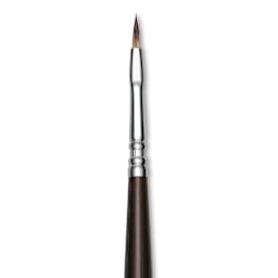 Escoda Vintage Synthetic Brush - Filbert, Long  Handle, Size 1