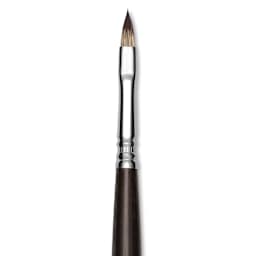 Escoda Vintage Synthetic Brush - Filbert, Long  Handle, Size 4