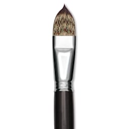 Escoda Vintage Synthetic Brush - Filbert, Long  Handle, Size 22