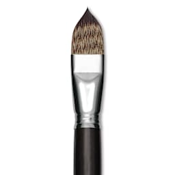 Escoda Vintage Synthetic Brush - Filbert, Long  Handle, Size 24