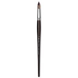 Escoda Vintage Synthetic Brush - Round Pointed, Long  Handle, Size 18