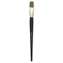 Escoda Vintage Synthetic Brush - Flat, Long  Handle, Size 22