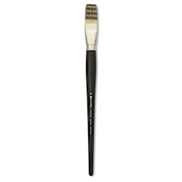 Escoda Vintage Synthetic Brush - Flat, Long  Handle, Size 24