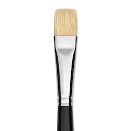 Trekell Hog Bristle Brush - Bright, Long Handle, Size 10, close up