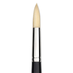 Trekell Hog Bristle Brush - Round, Long Handle, Size 12, close up