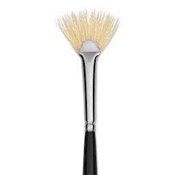 Trekell Hog Bristle Brush - Fan, Long Handle, Size 0, close up