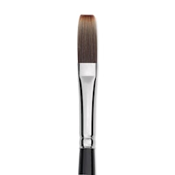 Trekell Spectrum Brush - Long Flat, Long Handle, Size 4, close up