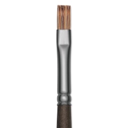 Princeton Pro Series 6000 Brush - Flat, Long Handle, Size 2, close up