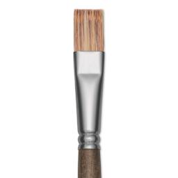 Princeton Pro Series 6000 Brush - Flat, Long Handle, Size 6, close up