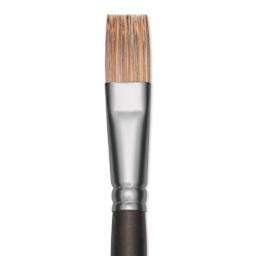 Princeton Pro Series 6000 Brush - Flat, Long Handle, Size 8, close up
