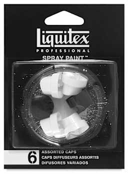 Liquitex Professional Spray Paint Nozzles - Front of blister package of Assorted Set of 6