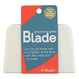 Gamblin Ground and Gesso Blade - Small, 4" Wide, front of the packaging