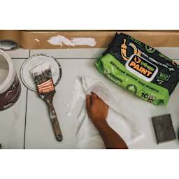 Crocodile Cloth Paint Wipes - 10" x 15", Pkg of 100, paint being wiped up