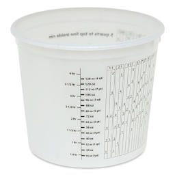 Plastic Tub - 5 qt, side with ounce measurments
