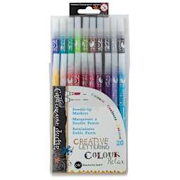 Manuscript Callicreative Duotip Marker Sets - Front of package for 20 pc Set