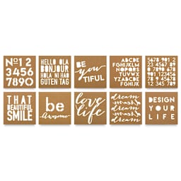 Mixed Media Stencils - Stencils from 301 Collection in 2 rows
