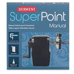 Derwent SuperPoint Manual Pencil Sharpener - Front view of package
