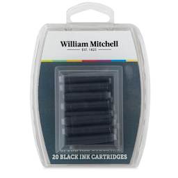 William Mitchell Ink Cartridges - Front of package of 20 Black ink Cartridges