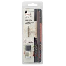 Manuscript Leonardt Beginners Dip Pen Sets - Front of blister package of Dip Pen and Silver Ink