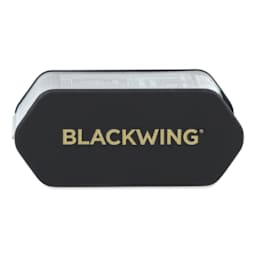 Blackwing Two-Step Long Point Pencil Sharpener - Black (side view)