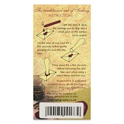 Manuscript Ceramic Small Initial Sealing Coin Set - Letter C, back of packaging