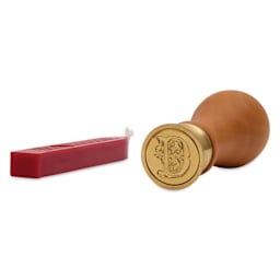 Manuscript Ceramic Small Initial Sealing Coin Set - Letter D