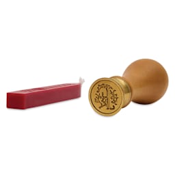 Manuscript Ceramic Small Initial Sealing Coin Set - Letter F