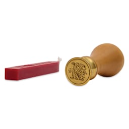 Manuscript Ceramic Small Initial Sealing Coin Set - Letter K