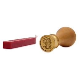 Manuscript Ceramic Small Initial Sealing Coin Set - Letter P