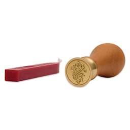 Manuscript Ceramic Small Initial Sealing Coin Set - Letter S