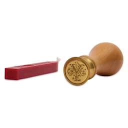 Manuscript Ceramic Small Initial Sealing Coin Set - Letter Y