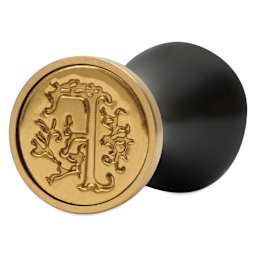 Manuscript Ceramic Mini Initial Sealing Coin Set - Letter F