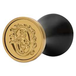 Manuscript Ceramic Mini Initial Sealing Coin Set - Letter G