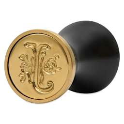 Manuscript Ceramic Mini Initial Sealing Coin Set - Letter J