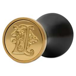 Manuscript Ceramic Mini Initial Sealing Coin Set - Letter L