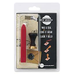 Manuscript Ceramic Mini Initial Sealing Coin Set - Letter L, front of packaging