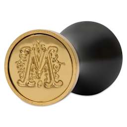 Manuscript Ceramic Mini Initial Sealing Coin Set - Letter M