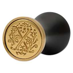 Manuscript Ceramic Mini Initial Sealing Coin Set - Letter X