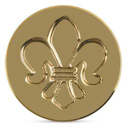 Manuscript Small Sealing Coin - Fleur De Lys
