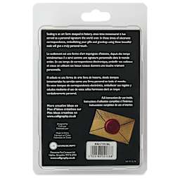 Manuscript Wax and Seal Small Ceramic Coin Set - Celtic Rose, back of packaging