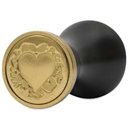 Manuscript Wax and Seal Small Ceramic Coin Set - Heart, close up