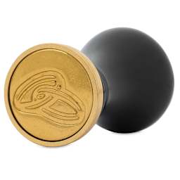 Manuscript Wax and Seal Small Ceramic Coin Set - Wedding Rings, close up