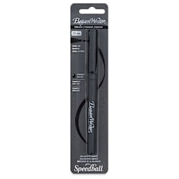 Speedball Elegant Writer Permanent Marker - Black, 2.0 mm, chisel Tip front of package