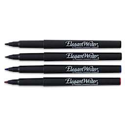 Speedball Elegant Writer Permanent Markers - Set of 4 Markers shown horizontally
