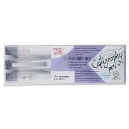 Kuretake Zig Calligraphy Pen - Front of package of 3 pc Oblique Tip Pen set