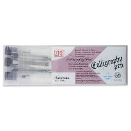 Kuretake Zig Calligraphy Pen - Front of package of 3 pc Square Tip Pen set