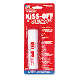 Kiss-Off Stain Remover - front view of blister package showing tube of stain remover