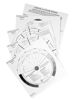 Create-A-Color Wheel - Components of set of 10 shown stacked loosely
